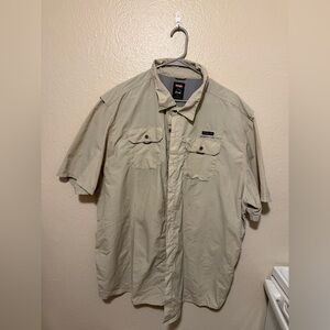 Wrangler Performance Fishing Regular Fit Short Sleeve Button Down Men’s 3XL